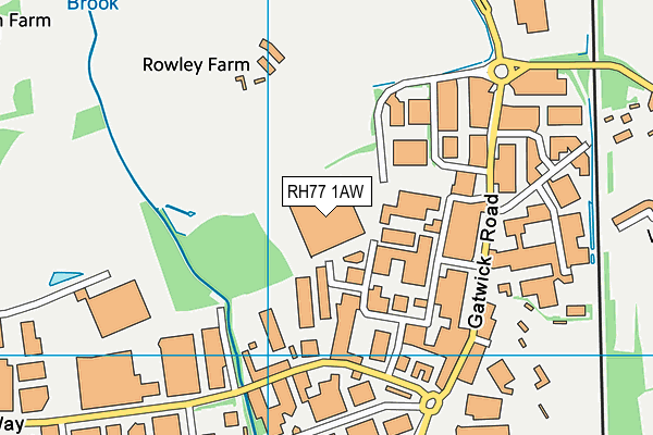 RH77 1AW map - OS VectorMap District (Ordnance Survey) RH77 1AW map - OS VectorMap District (Ordnance Survey)