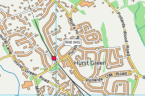RH8 0HG map - OS VectorMap District (Ordnance Survey) RH8 0HG map - OS VectorMap District (Ordnance Survey)