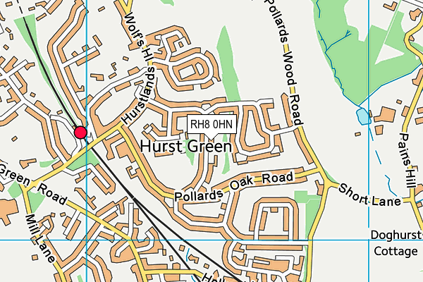 RH8 0HN map - OS VectorMap District (Ordnance Survey) RH8 0HN map - OS VectorMap District (Ordnance Survey)