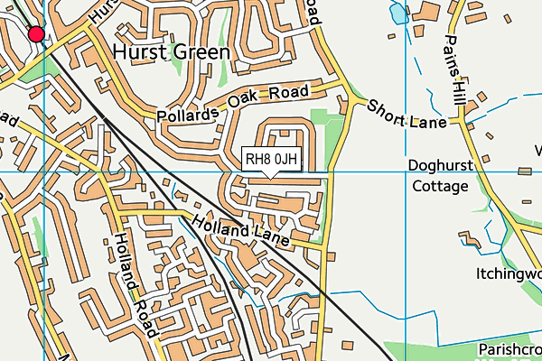 RH8 0JH map - OS VectorMap District (Ordnance Survey) RH8 0JH map - OS VectorMap District (Ordnance Survey)