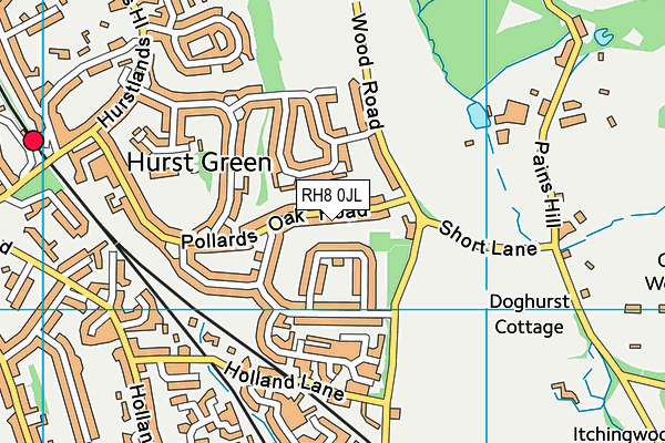 RH8 0JL map - OS VectorMap District (Ordnance Survey) RH8 0JL map - OS VectorMap District (Ordnance Survey)
