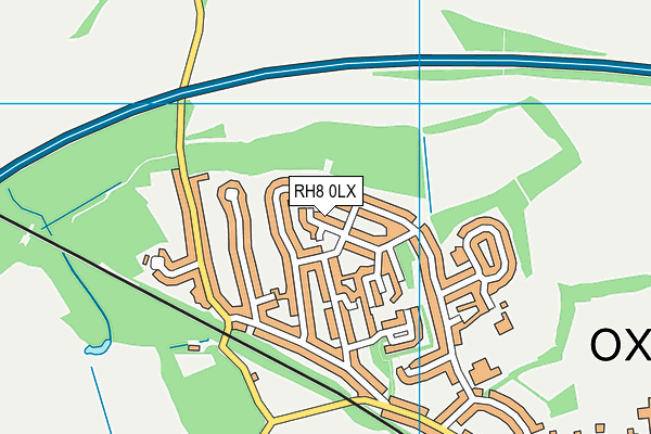 RH8 0LX map - OS VectorMap District (Ordnance Survey) RH8 0LX map - OS VectorMap District (Ordnance Survey)