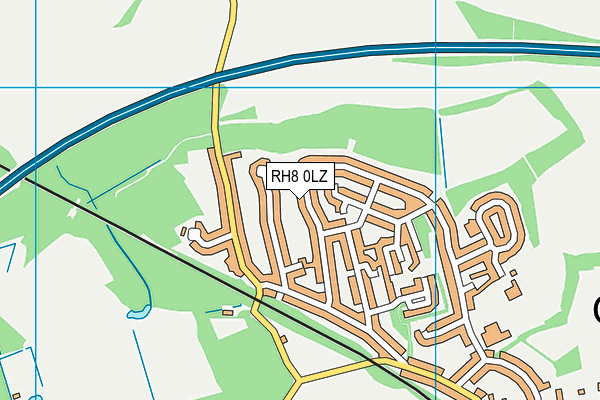 RH8 0LZ map - OS VectorMap District (Ordnance Survey) RH8 0LZ map - OS VectorMap District (Ordnance Survey)
