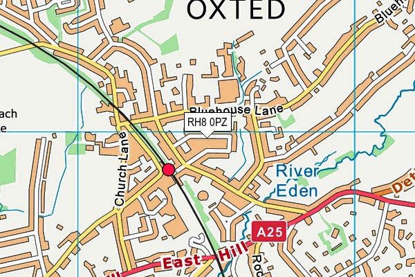 RH8 0PZ map - OS VectorMap District (Ordnance Survey) RH8 0PZ map - OS VectorMap District (Ordnance Survey)