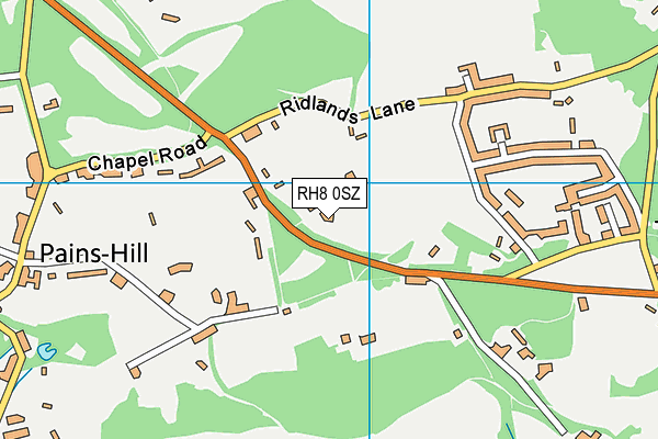 RH8 0SZ map - OS VectorMap District (Ordnance Survey) RH8 0SZ map - OS VectorMap District (Ordnance Survey)