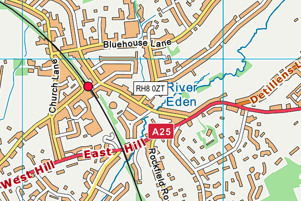 RH8 0ZT map - OS VectorMap District (Ordnance Survey) RH8 0ZT map - OS VectorMap District (Ordnance Survey)
