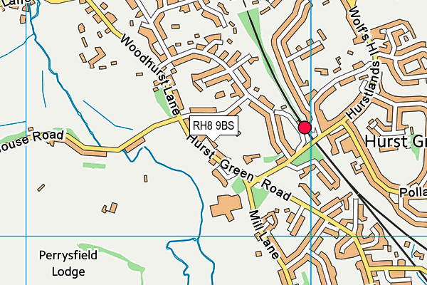 RH8 9BS map - OS VectorMap District (Ordnance Survey) RH8 9BS map - OS VectorMap District (Ordnance Survey)