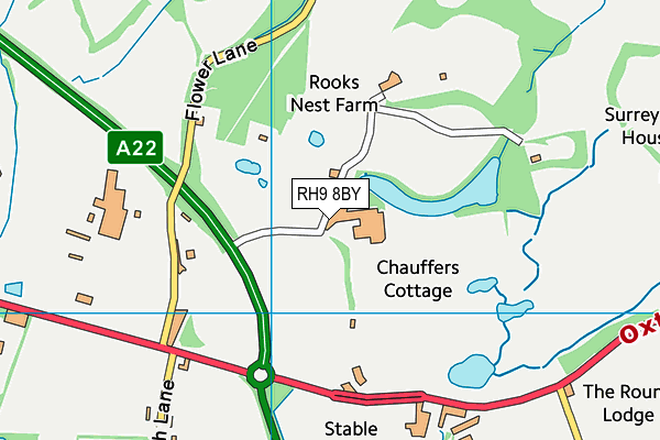 RH9 8BY map - OS VectorMap District (Ordnance Survey) RH9 8BY map - OS VectorMap District (Ordnance Survey)