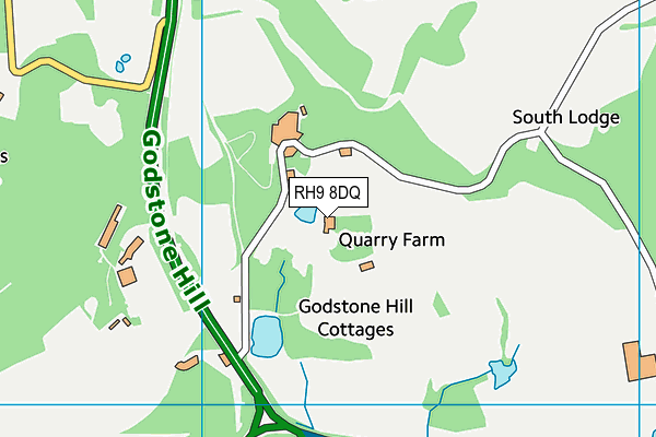 RH9 8DQ map - OS VectorMap District (Ordnance Survey) RH9 8DQ map - OS VectorMap District (Ordnance Survey)