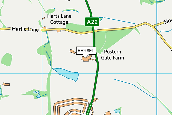 RH9 8EL map - OS VectorMap District (Ordnance Survey) RH9 8EL map - OS VectorMap District (Ordnance Survey)