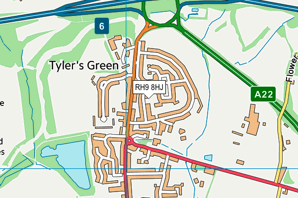 RH9 8HJ map - OS VectorMap District (Ordnance Survey) RH9 8HJ map - OS VectorMap District (Ordnance Survey)