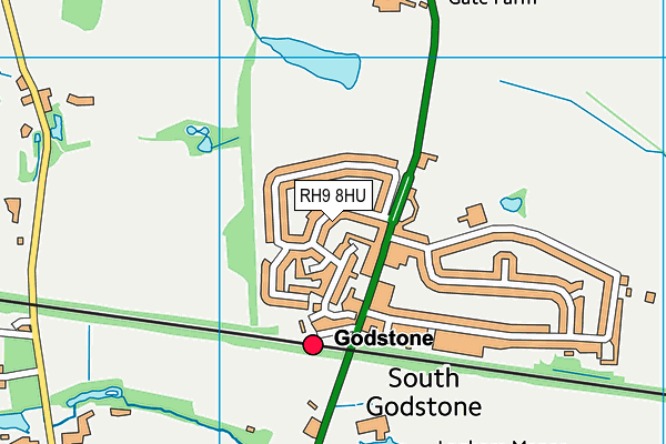 RH9 8HU map - OS VectorMap District (Ordnance Survey) RH9 8HU map - OS VectorMap District (Ordnance Survey)