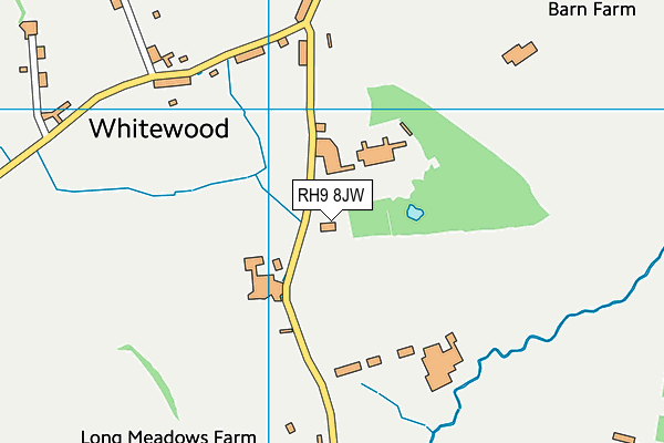 RH9 8JW map - OS VectorMap District (Ordnance Survey) RH9 8JW map - OS VectorMap District (Ordnance Survey)