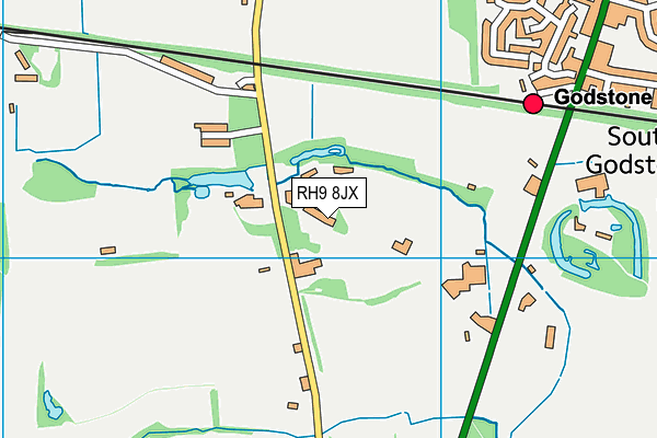 RH9 8JX map - OS VectorMap District (Ordnance Survey) RH9 8JX map - OS VectorMap District (Ordnance Survey)