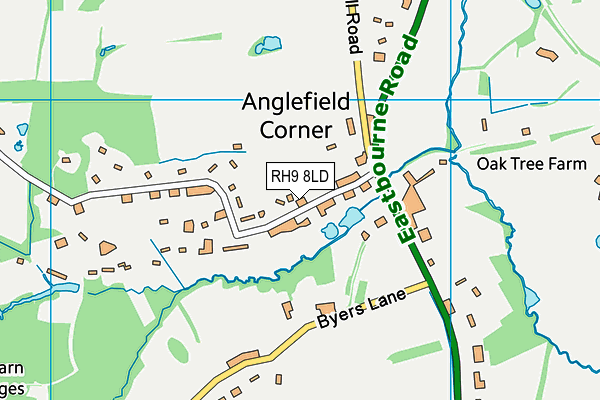 RH9 8LD map - OS VectorMap District (Ordnance Survey) RH9 8LD map - OS VectorMap District (Ordnance Survey)