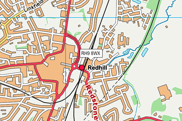 RH9 8WX map - OS VectorMap District (Ordnance Survey) RH9 8WX map - OS VectorMap District (Ordnance Survey)