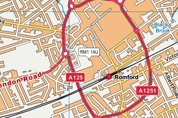 RM1 1AU map - OS VectorMap District (Ordnance Survey) RM1 1AU map - OS VectorMap District (Ordnance Survey)