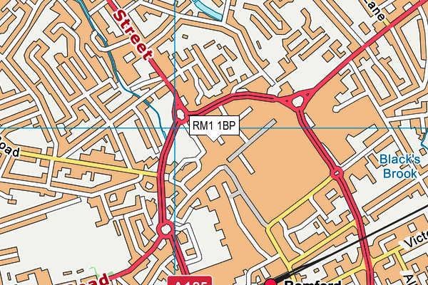 RM1 1BP map - OS VectorMap District (Ordnance Survey) RM1 1BP map - OS VectorMap District (Ordnance Survey)