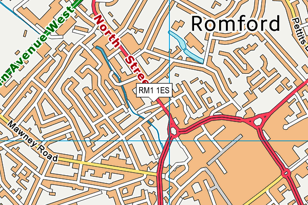 RM1 1ES map - OS VectorMap District (Ordnance Survey) RM1 1ES map - OS VectorMap District (Ordnance Survey)