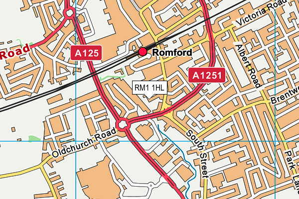 RM1 1HL map - OS VectorMap District (Ordnance Survey) RM1 1HL map - OS VectorMap District (Ordnance Survey)