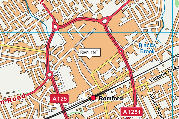 RM1 1NT map - OS VectorMap District (Ordnance Survey) RM1 1NT map - OS VectorMap District (Ordnance Survey)