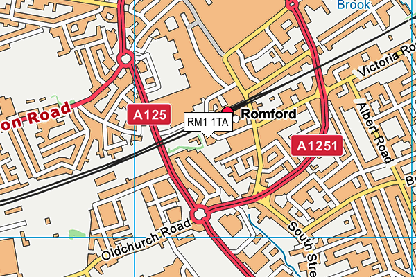 RM1 1TA map - OS VectorMap District (Ordnance Survey) RM1 1TA map - OS VectorMap District (Ordnance Survey)