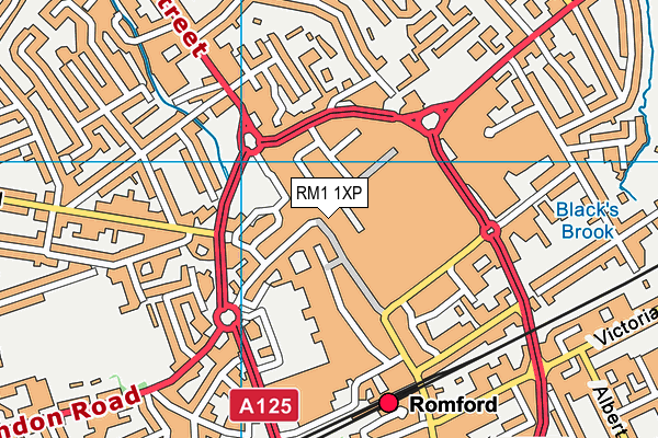 RM1 1XP map - OS VectorMap District (Ordnance Survey) RM1 1XP map - OS VectorMap District (Ordnance Survey)