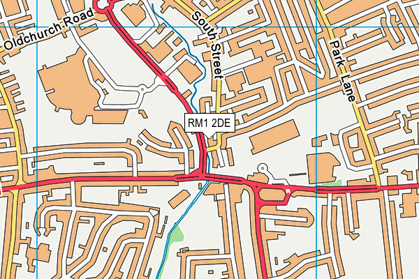 RM1 2DE map - OS VectorMap District (Ordnance Survey) RM1 2DE map - OS VectorMap District (Ordnance Survey)