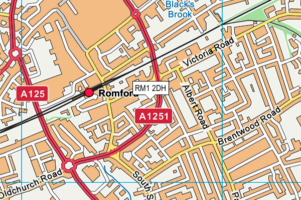 RM1 2DH map - OS VectorMap District (Ordnance Survey) RM1 2DH map - OS VectorMap District (Ordnance Survey)