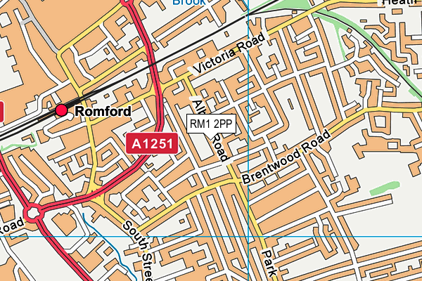 RM1 2PP map - OS VectorMap District (Ordnance Survey) RM1 2PP map - OS VectorMap District (Ordnance Survey)