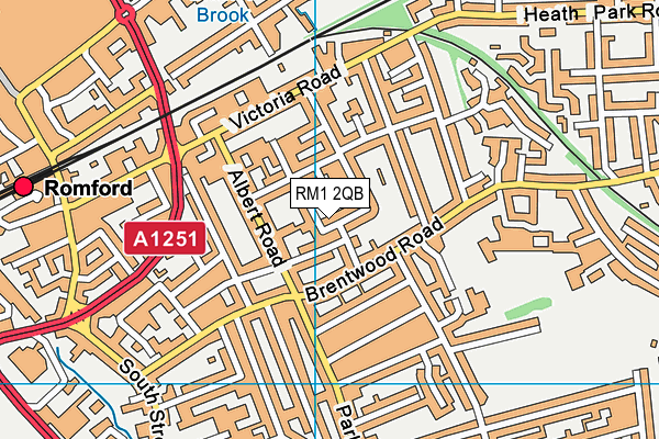 RM1 2QB map - OS VectorMap District (Ordnance Survey) RM1 2QB map - OS VectorMap District (Ordnance Survey)