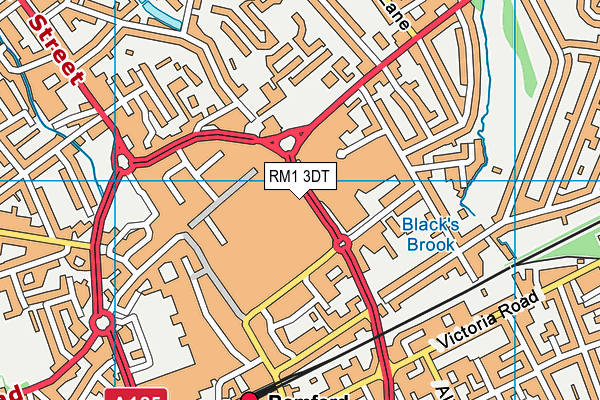 RM1 3DT map - OS VectorMap District (Ordnance Survey) RM1 3DT map - OS VectorMap District (Ordnance Survey)