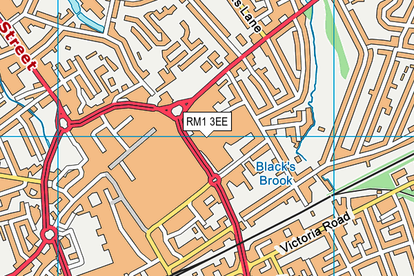 RM1 3EE map - OS VectorMap District (Ordnance Survey) RM1 3EE map - OS VectorMap District (Ordnance Survey)