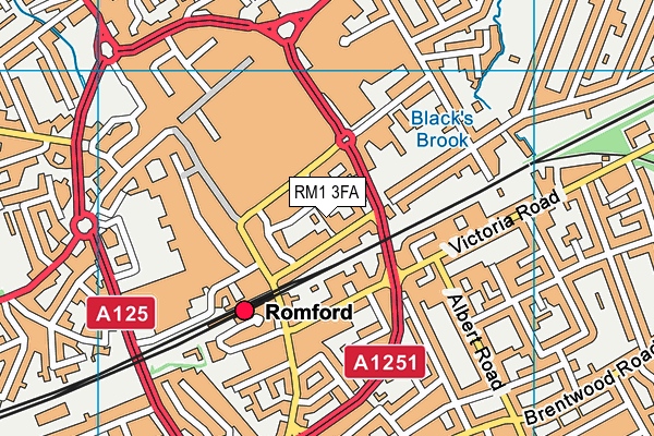 RM1 3FA map - OS VectorMap District (Ordnance Survey) RM1 3FA map - OS VectorMap District (Ordnance Survey)
