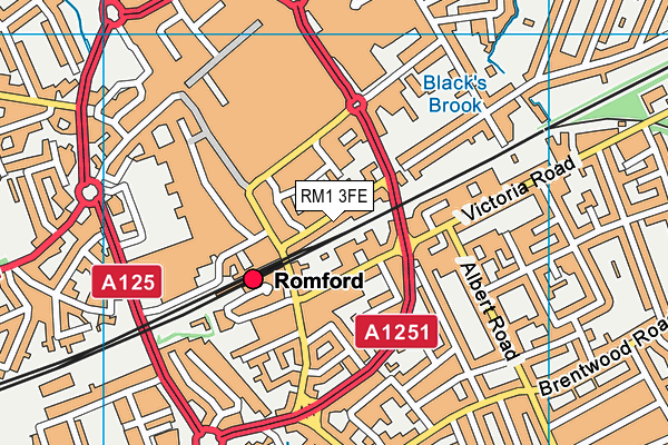 RM1 3FE map - OS VectorMap District (Ordnance Survey) RM1 3FE map - OS VectorMap District (Ordnance Survey)