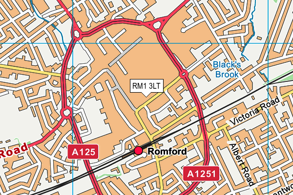 RM1 3LT map - OS VectorMap District (Ordnance Survey) RM1 3LT map - OS VectorMap District (Ordnance Survey)
