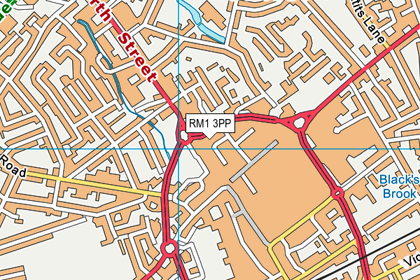 RM1 3PP map - OS VectorMap District (Ordnance Survey) RM1 3PP map - OS VectorMap District (Ordnance Survey)