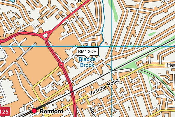 RM1 3QR map - OS VectorMap District (Ordnance Survey) RM1 3QR map - OS VectorMap District (Ordnance Survey)