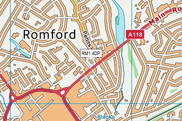RM1 4DP map - OS VectorMap District (Ordnance Survey) RM1 4DP map - OS VectorMap District (Ordnance Survey)