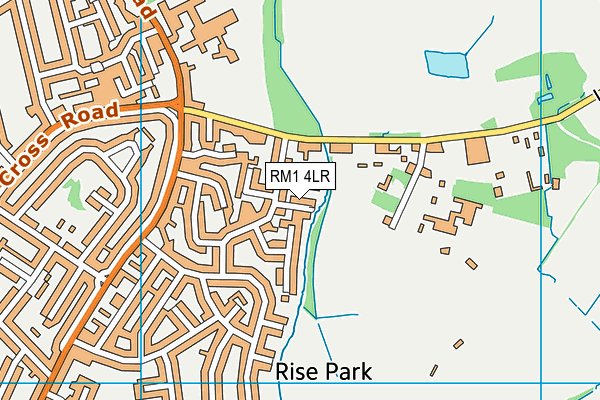 RM1 4LR map - OS VectorMap District (Ordnance Survey) RM1 4LR map - OS VectorMap District (Ordnance Survey)