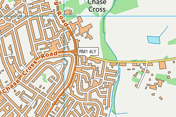 RM1 4LY map - OS VectorMap District (Ordnance Survey) RM1 4LY map - OS VectorMap District (Ordnance Survey)