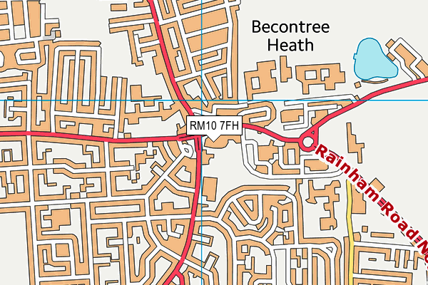 RM10 7FH map - OS VectorMap District (Ordnance Survey) RM10 7FH map - OS VectorMap District (Ordnance Survey)