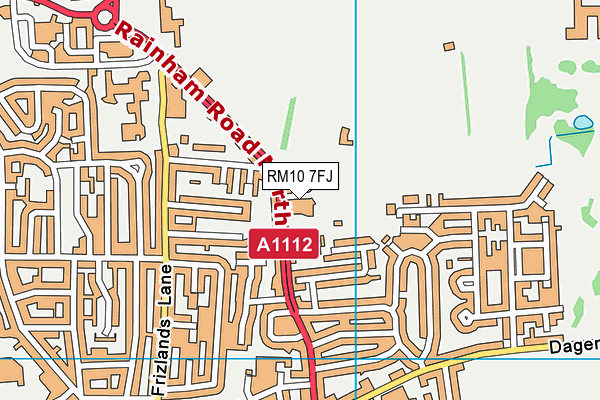 RM10 7FJ map - OS VectorMap District (Ordnance Survey) RM10 7FJ map - OS VectorMap District (Ordnance Survey)