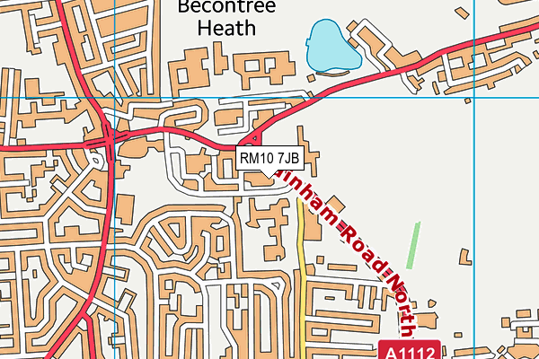 RM10 7JB map - OS VectorMap District (Ordnance Survey) RM10 7JB map - OS VectorMap District (Ordnance Survey)