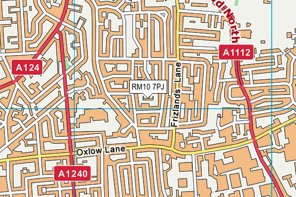 RM10 7PJ map - OS VectorMap District (Ordnance Survey) RM10 7PJ map - OS VectorMap District (Ordnance Survey)