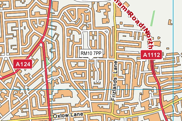RM10 7PP map - OS VectorMap District (Ordnance Survey) RM10 7PP map - OS VectorMap District (Ordnance Survey)