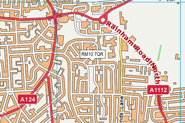 RM10 7QR map - OS VectorMap District (Ordnance Survey) RM10 7QR map - OS VectorMap District (Ordnance Survey)