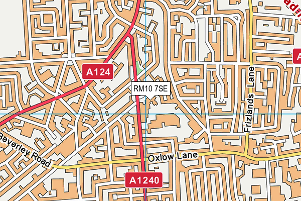 RM10 7SE map - OS VectorMap District (Ordnance Survey) RM10 7SE map - OS VectorMap District (Ordnance Survey)