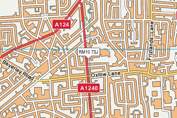 RM10 7SJ map - OS VectorMap District (Ordnance Survey) RM10 7SJ map - OS VectorMap District (Ordnance Survey)