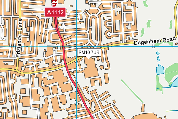RM10 7UR map - OS VectorMap District (Ordnance Survey) RM10 7UR map - OS VectorMap District (Ordnance Survey)